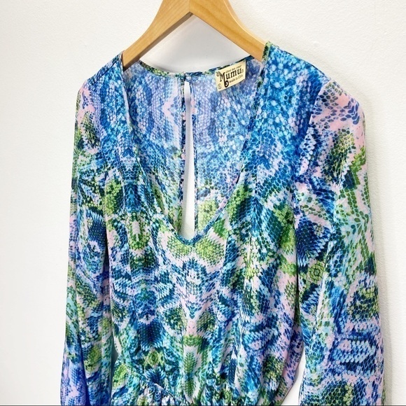 Show Me Your MuMu RARE Rainey Snake Mini Dress Sz S - Picture 4 of 10